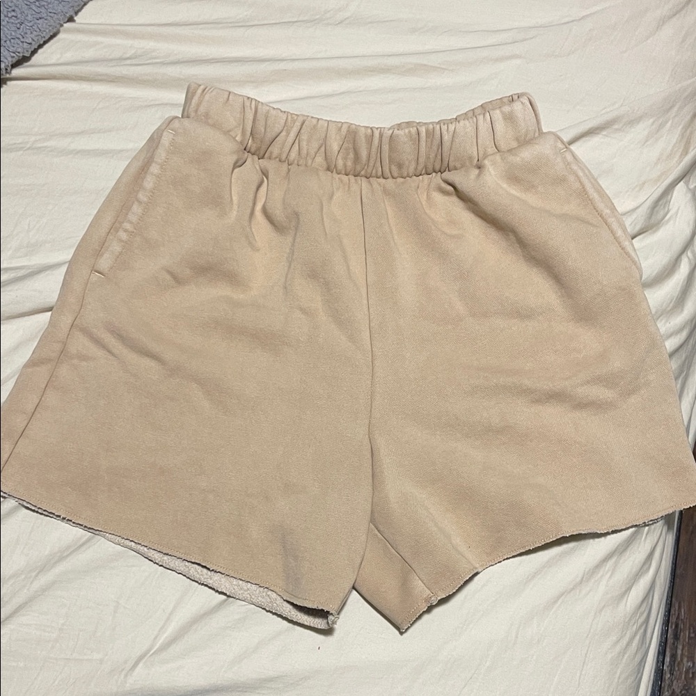 Women's Tan Sweat Shorts